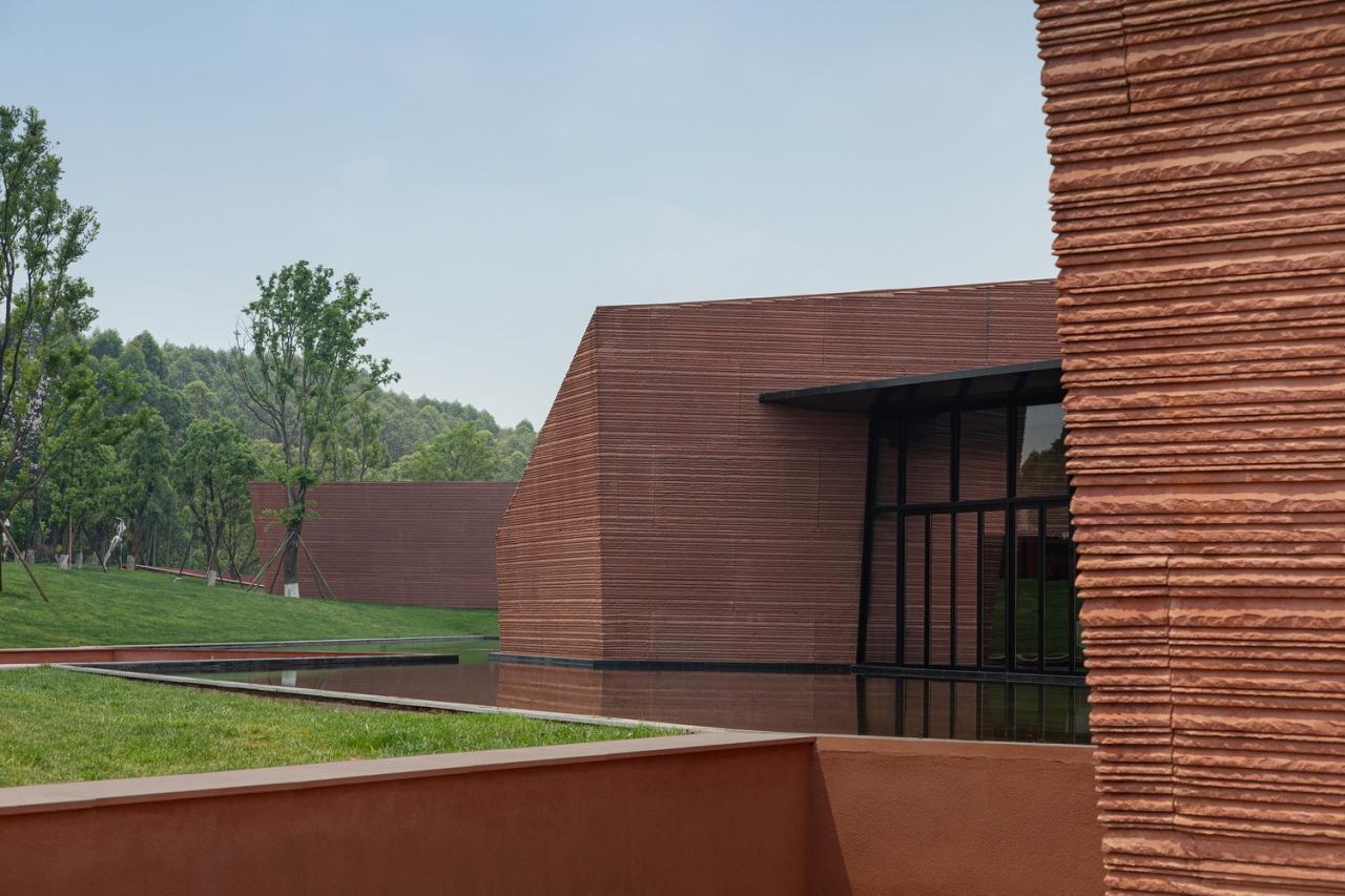 BIM建筑|红色石阵，云南东风韵艺术中心 / 孟凡浩