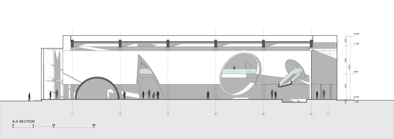 BIM建筑|西安泾河新城崇文郎樾展示中心 / aoe事建组