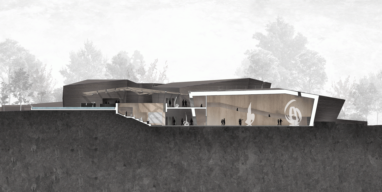 BIM建筑|红色石阵，云南东风韵艺术中心 / 孟凡浩