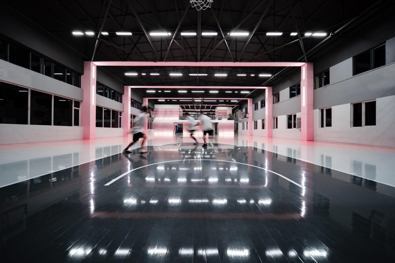 BIM建筑|少女心篮球馆：元素体育篮球馆橄榄树店 ，昆明 / 平介设计