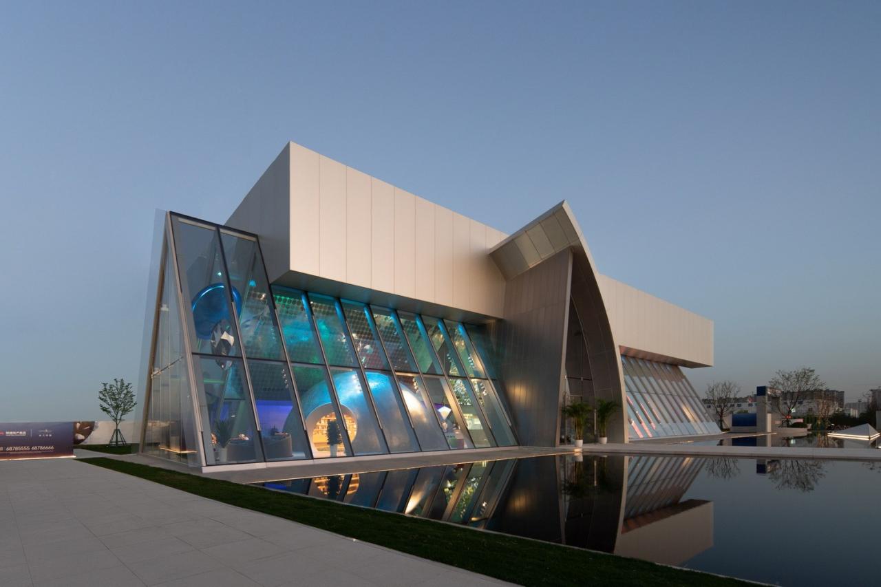 BIM建筑|西安泾河新城崇文郎樾展示中心 / aoe事建组