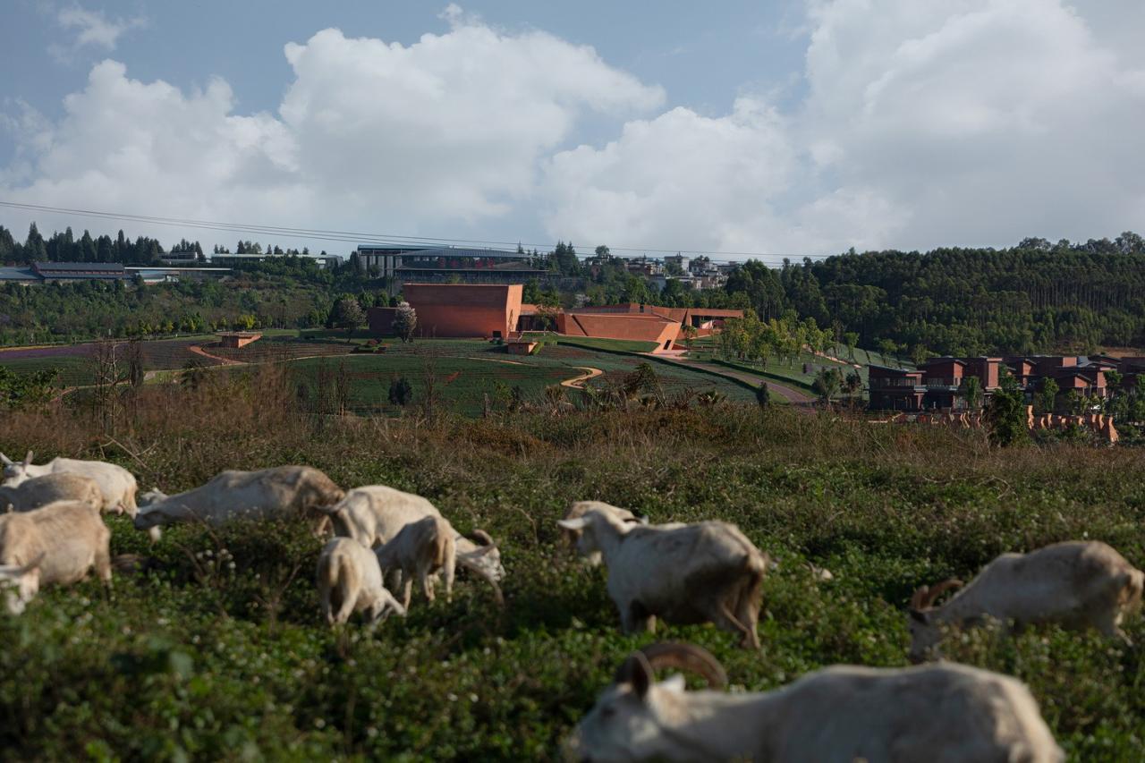 BIM建筑|红色石阵，云南东风韵艺术中心 / 孟凡浩