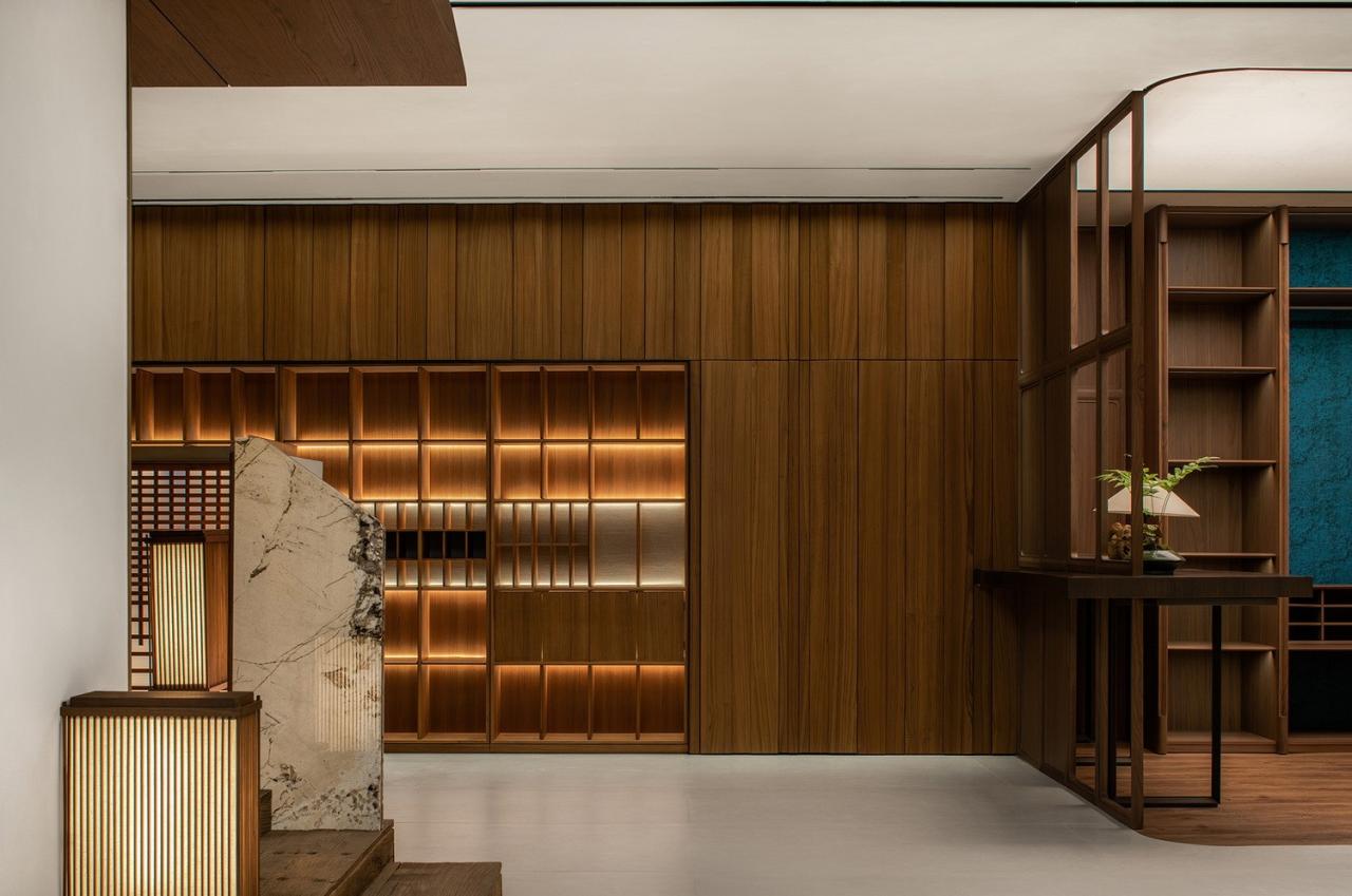 BIM建筑|一种材料与当代建构的情绪平衡：本木展厅 / 蜂鸟设计