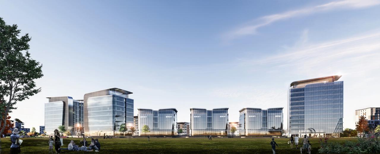 BIM建筑|长三角科大亨芯研究院：在长三角“原点”打造江南水乡式特色产业园 / 三益建筑