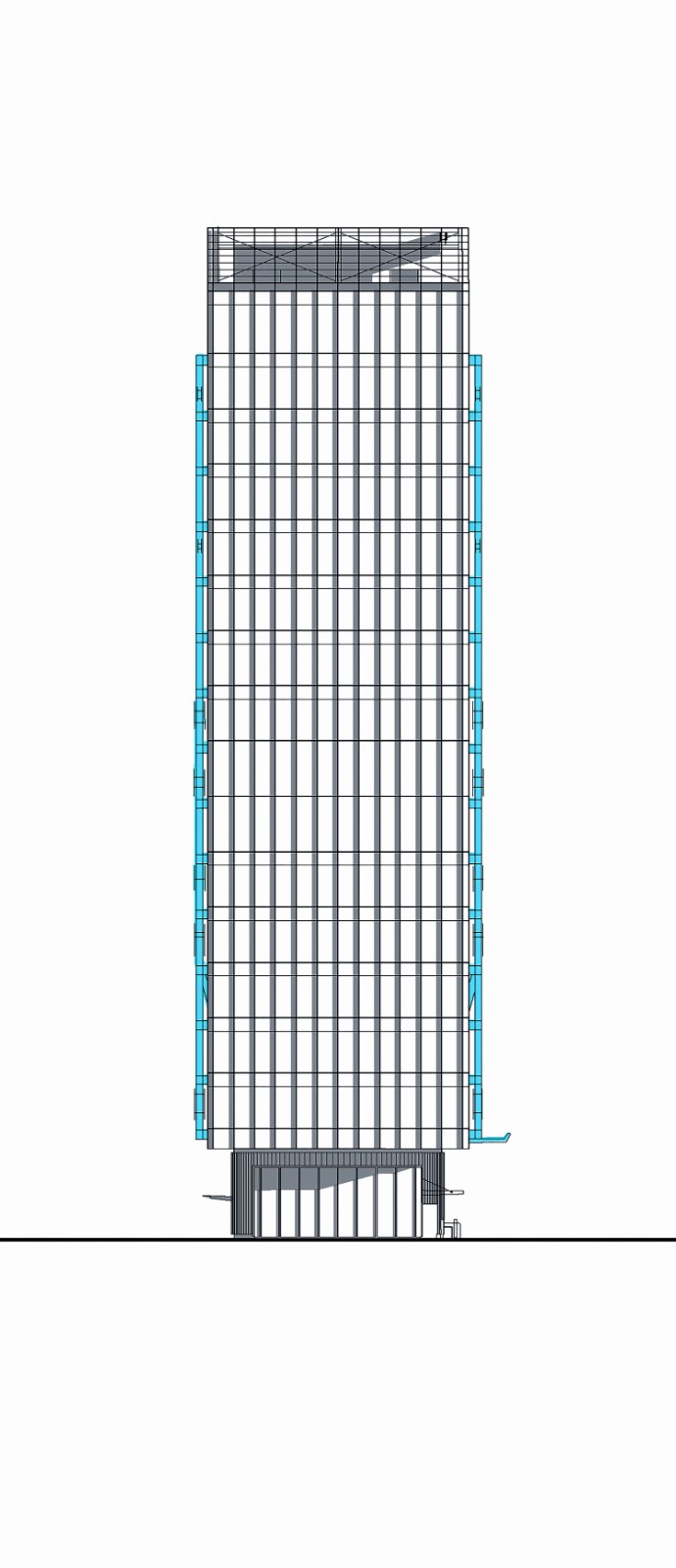 BIM建筑|蓝色‘骨头’，EXO 办公大楼 / Shay Cleary Architects
