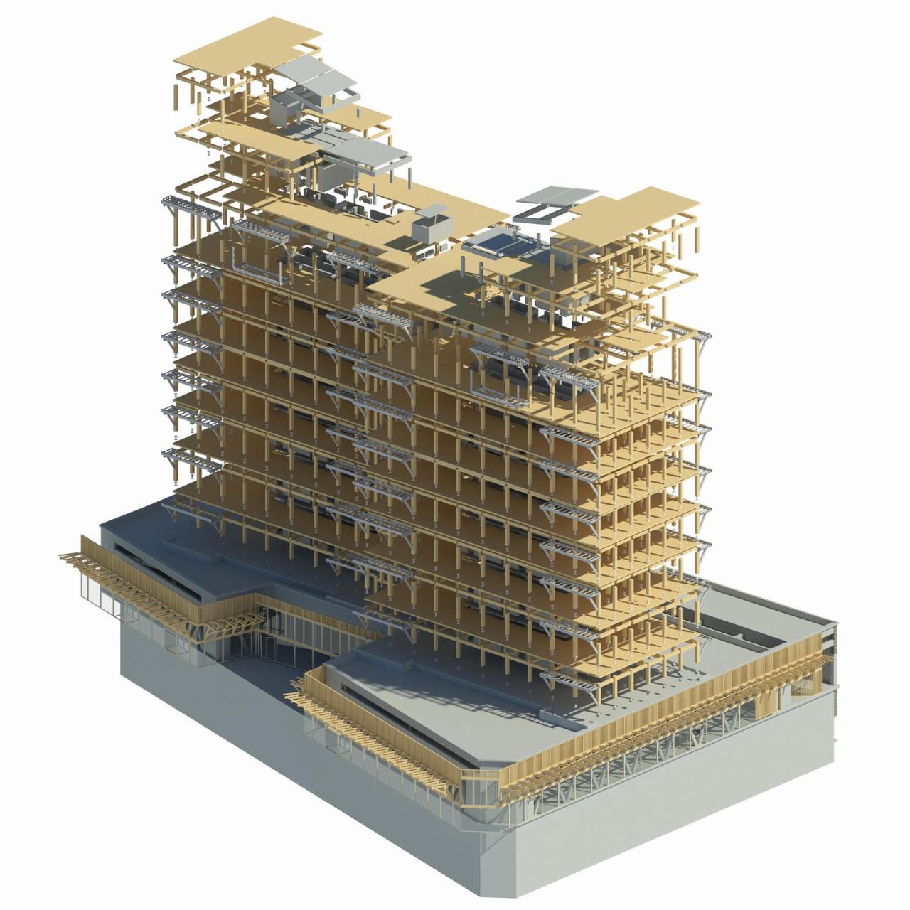 BIM建筑|拉丁美洲首座交叉层压木材高层建筑，Tamango 大楼 / Juan José Ugarte G. 和 Gerardo Armanet