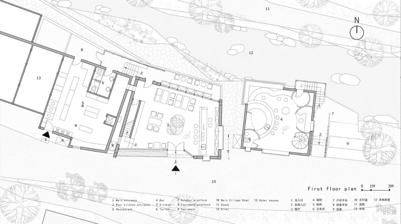 BIM建筑|奉化栖霞坑发电站改造的溪边餐厅 / 尌林建筑设计事务所