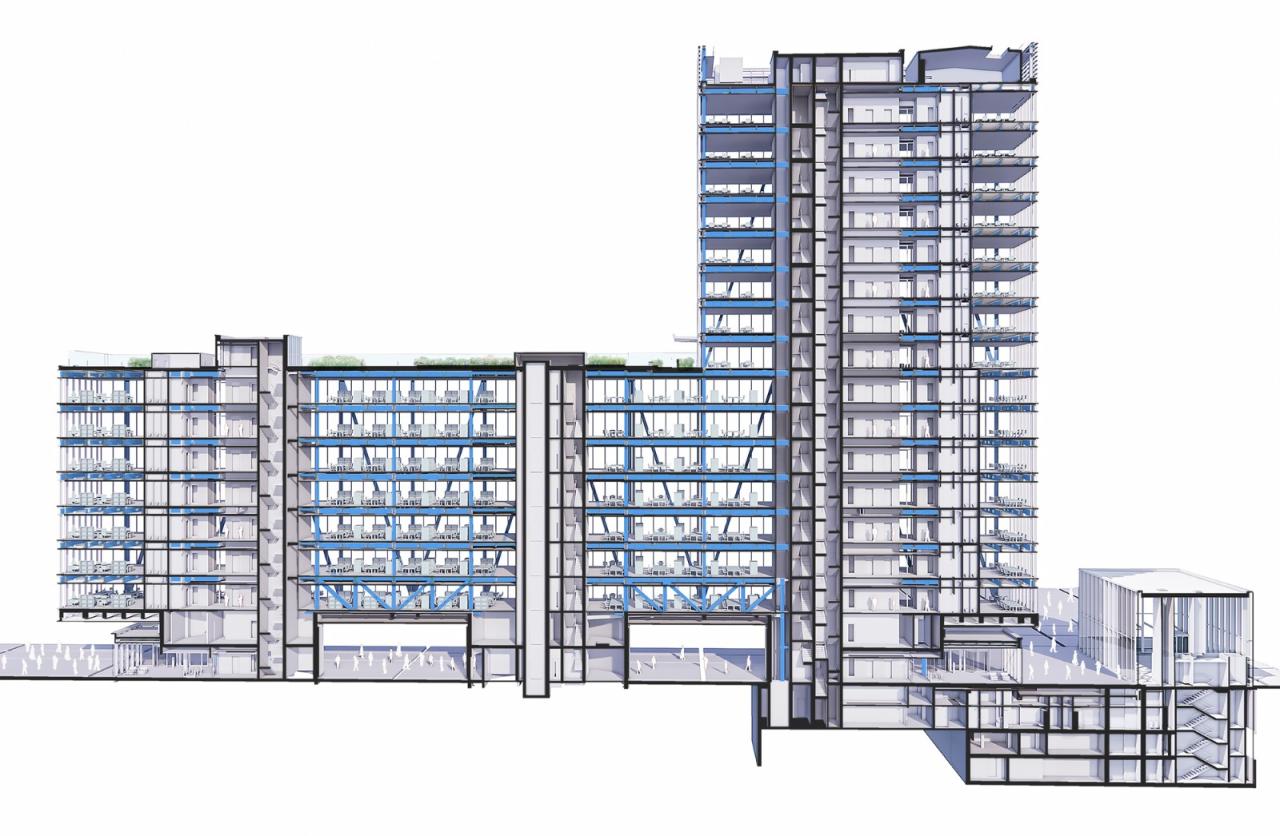 BIM建筑|蓝色‘骨头’，EXO 办公大楼 / Shay Cleary Architects