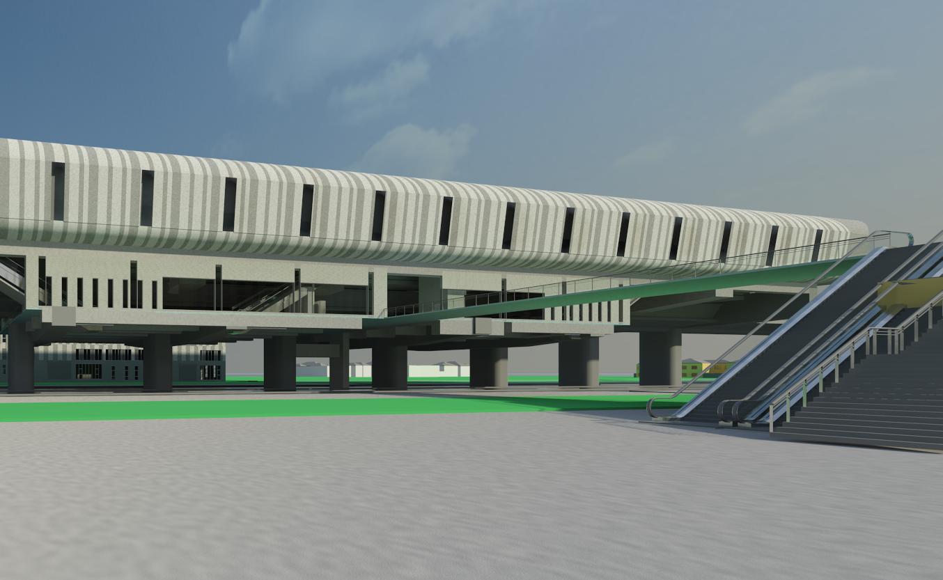 地铁站BIM模型土建BIM模型+机电管线综合BIM模型