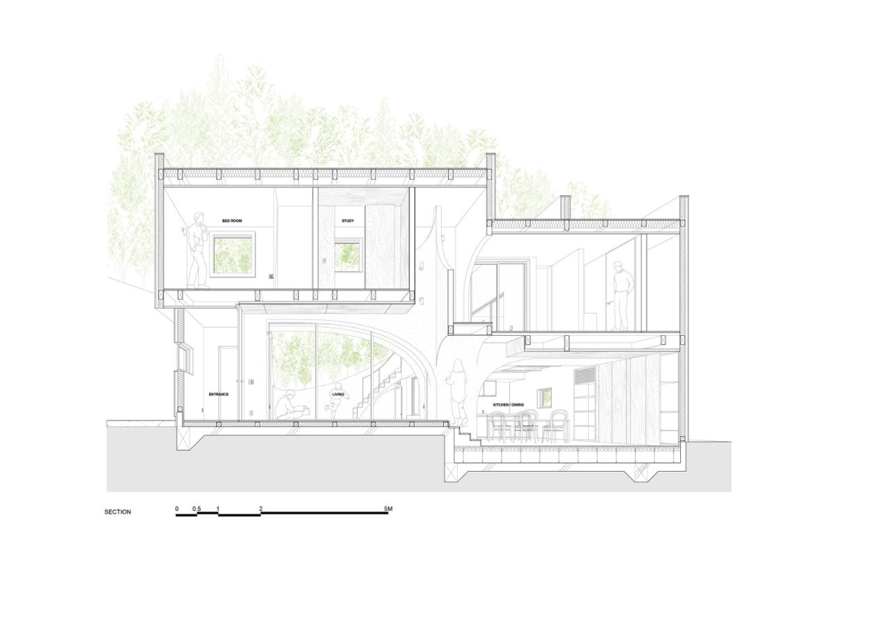 BIM建筑|曲线屋 / Daisuke Ibano, Ryosuke Fujii