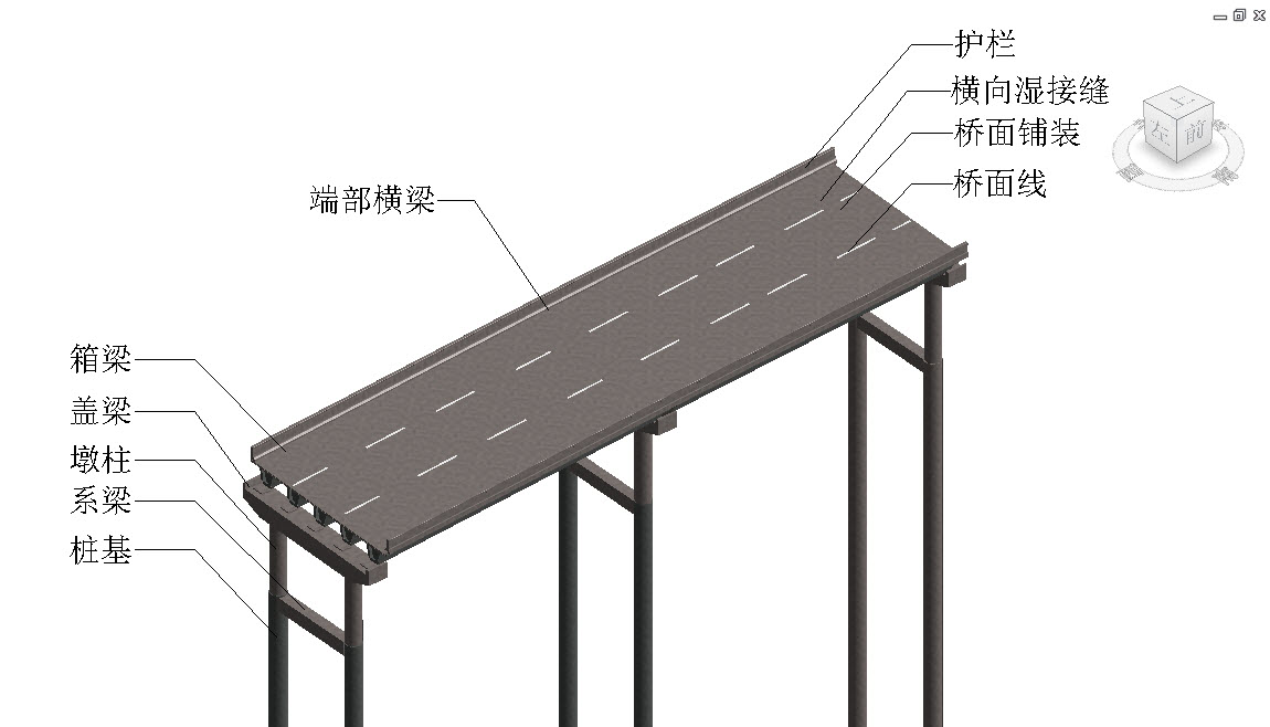 全套高速公路市政BIM项目模型（跨泗许高速公路大桥）REVIT模型大桥隧道桥梁含全套模型构件族文件