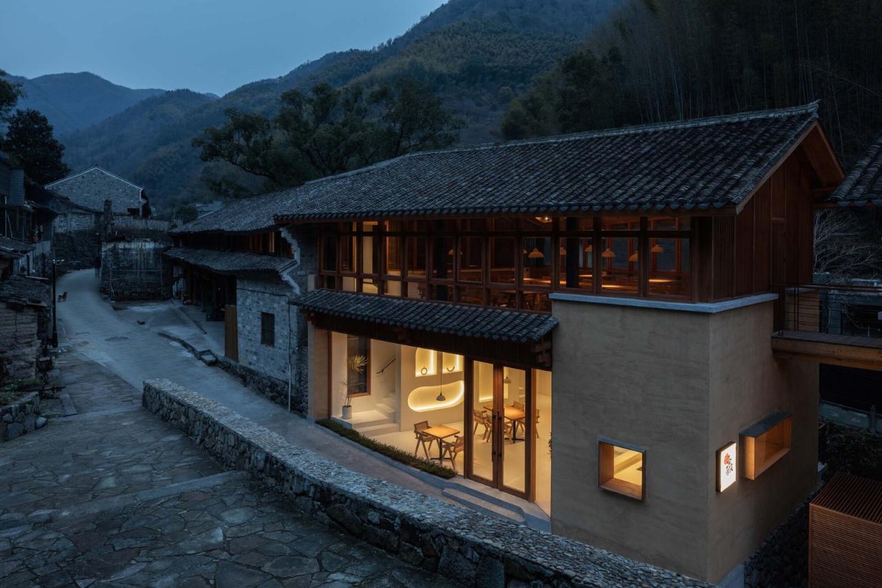 BIM建筑|奉化栖霞坑发电站改造的溪边餐厅 / 尌林建筑设计事务所