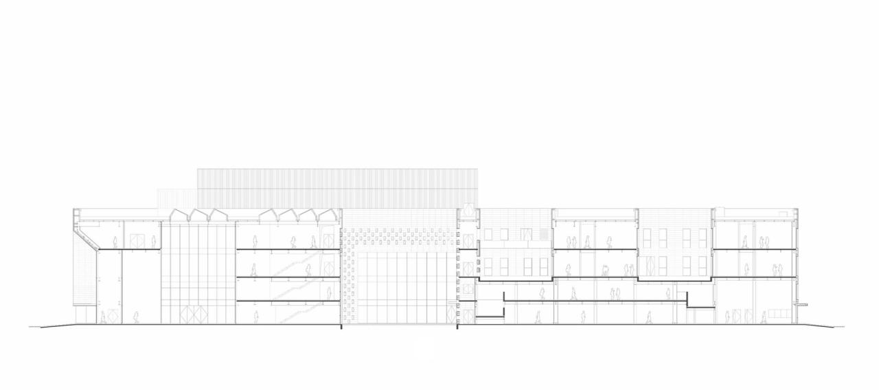 BIM建筑|朝向天空的院子——北京通州潞城市民中心 / 意度建筑