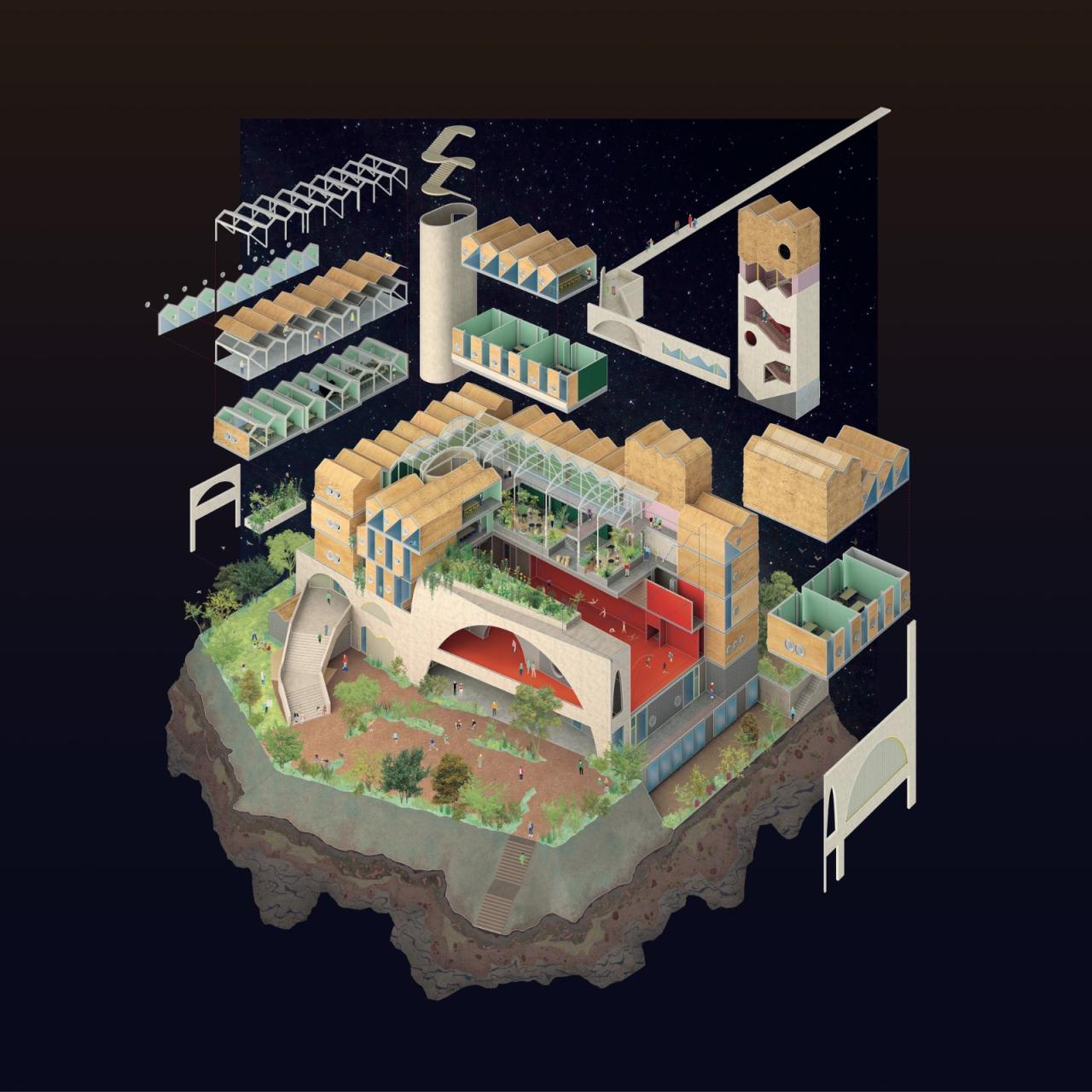 BIM建筑|市集化校园，瑞吉欧学校 / Andrés Jaque+Office for Political Innovation