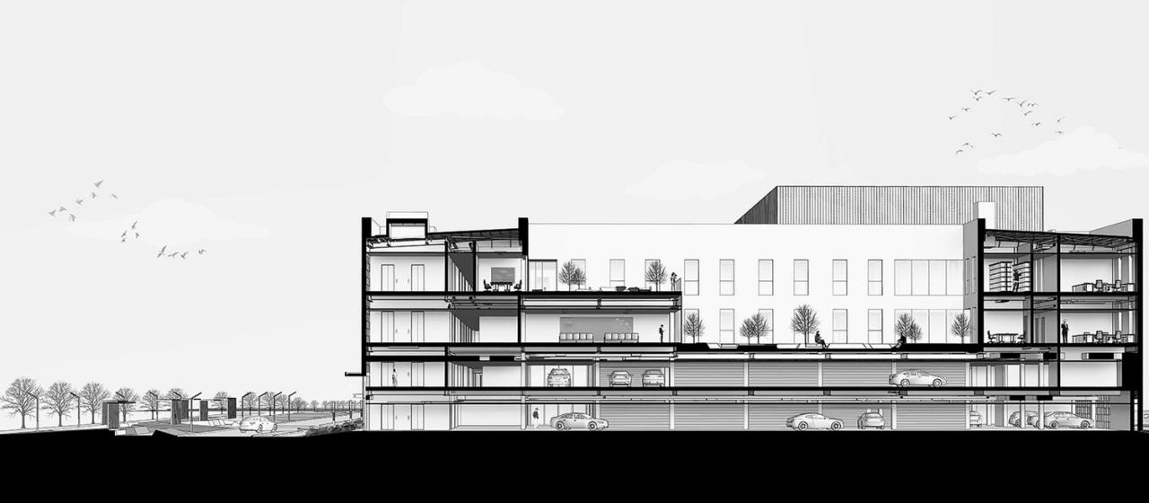 BIM建筑|朝向天空的院子——北京通州潞城市民中心 / 意度建筑