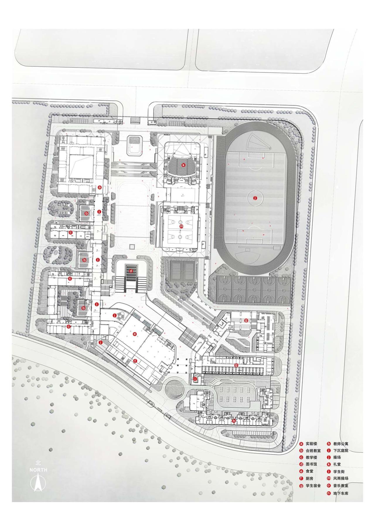 BIM建筑|济南历城二中彩石校区 / 同圆设计