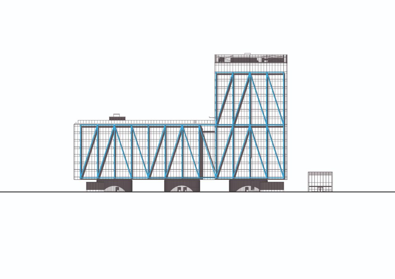 BIM建筑|蓝色‘骨头’，EXO 办公大楼 / Shay Cleary Architects