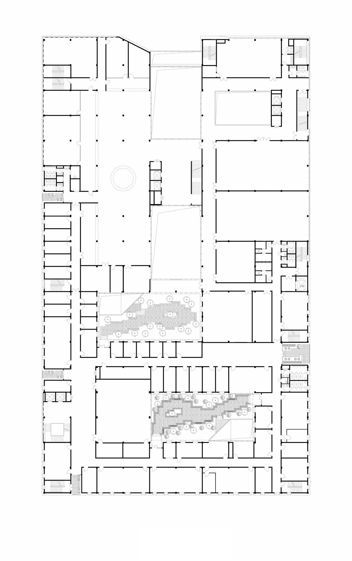 BIM建筑|朝向天空的院子——北京通州潞城市民中心 / 意度建筑