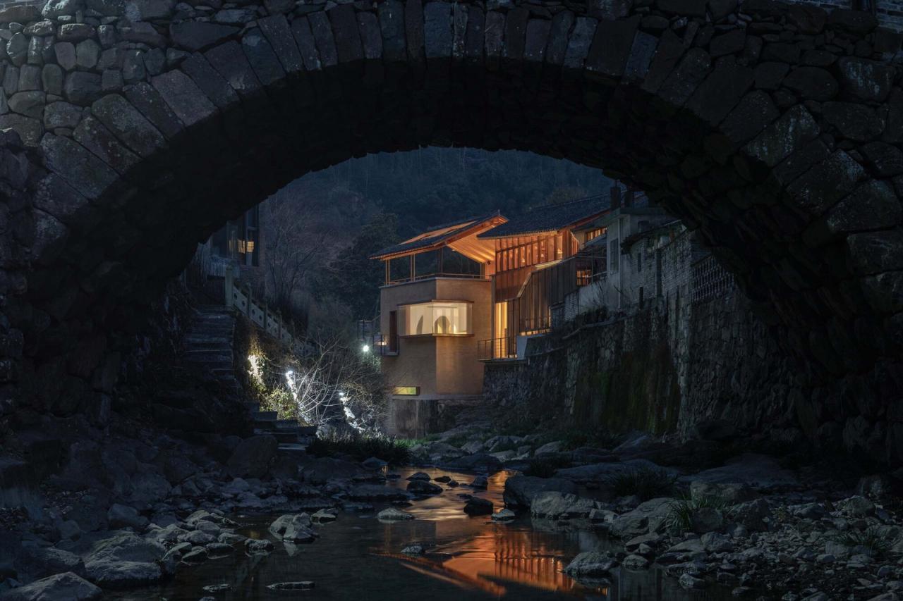 BIM建筑|奉化栖霞坑发电站改造的溪边餐厅 / 尌林建筑设计事务所