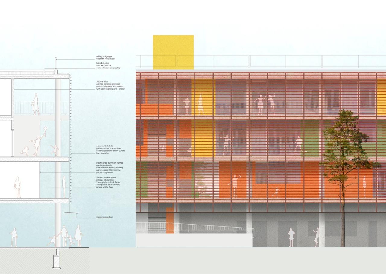 BIM建筑|Divya Shanthi 校园升级改造 / 飞象工作室