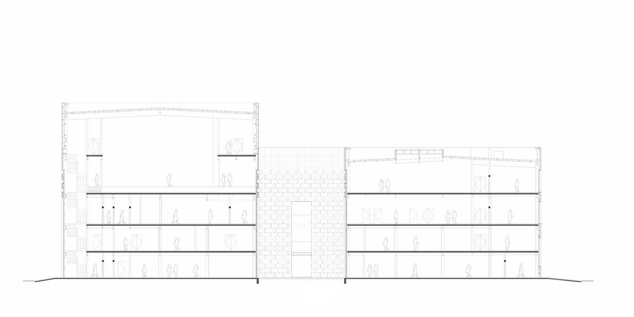 BIM建筑|朝向天空的院子——北京通州潞城市民中心 / 意度建筑
