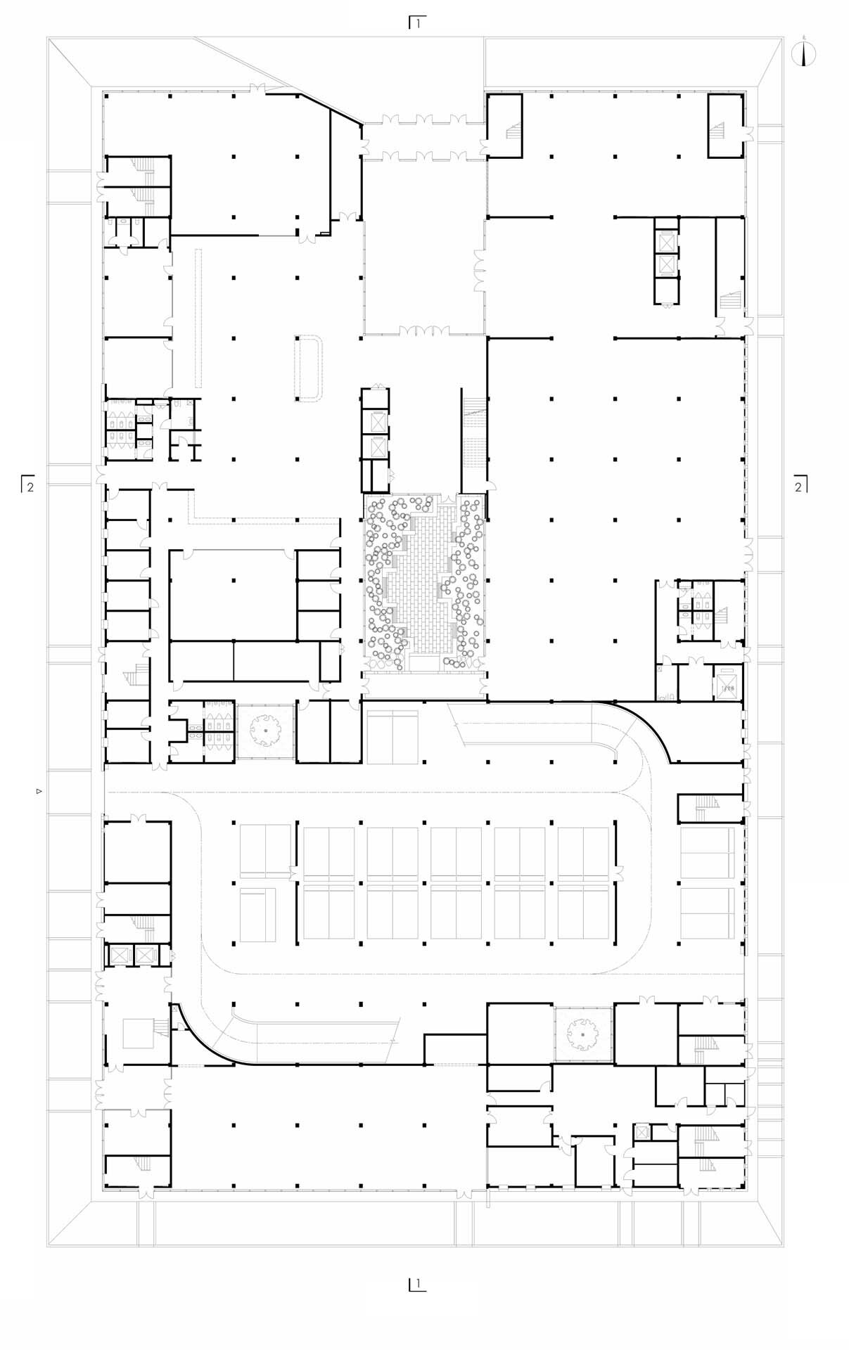 BIM建筑|朝向天空的院子——北京通州潞城市民中心 / 意度建筑