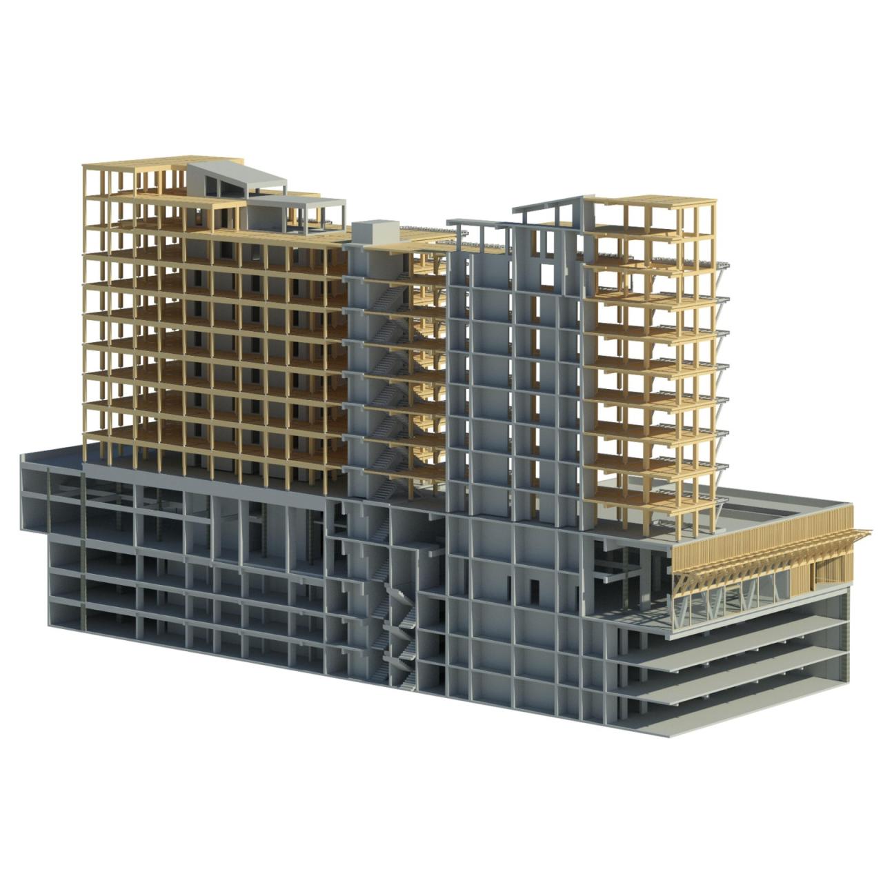 BIM建筑|拉丁美洲首座交叉层压木材高层建筑，Tamango 大楼 / Juan José Ugarte G. 和 Gerardo Armanet