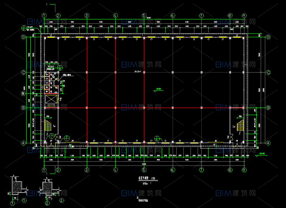 68套工业项目中小型厂房CAD建筑结构施工图DWG图纸