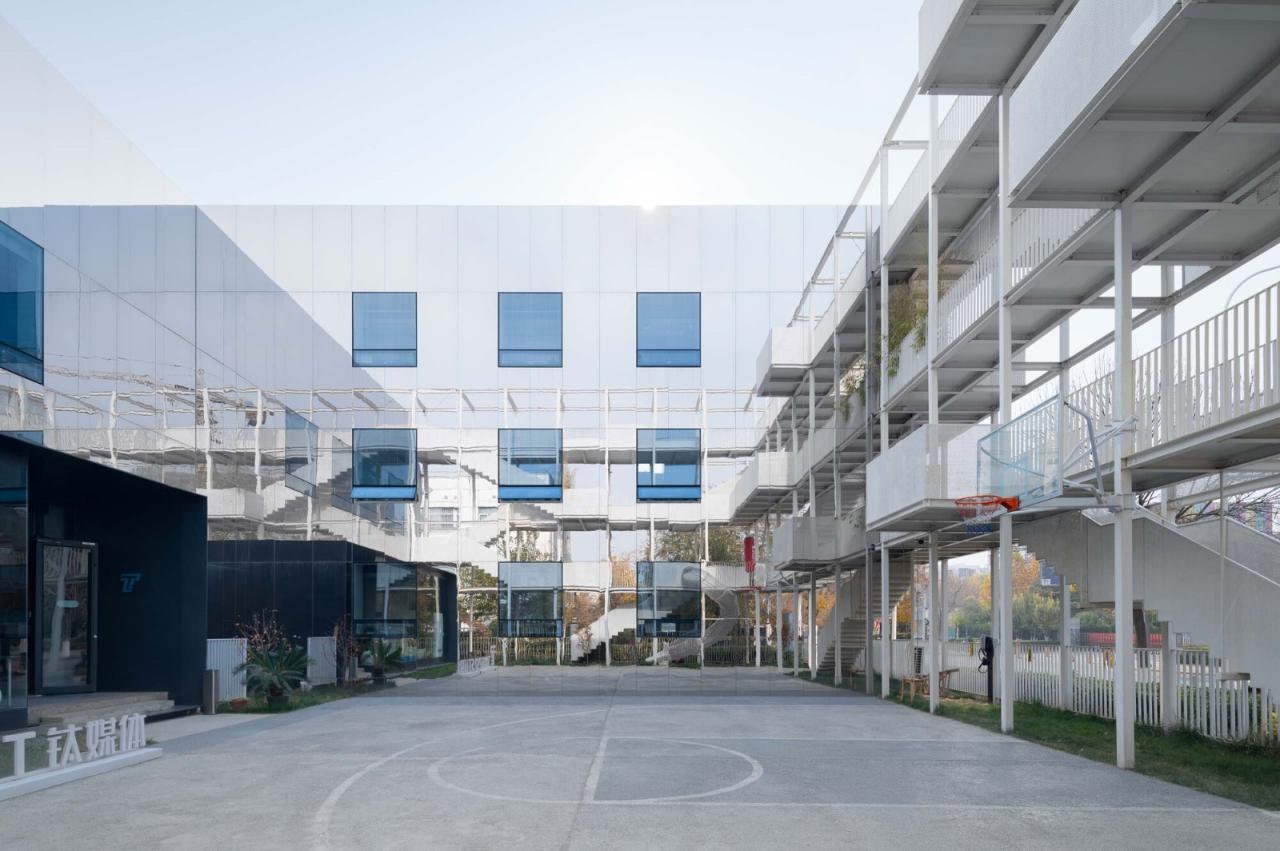 BIM建筑|钛媒体“折叠公园”，北京团河派出所旧址改造 / 靠近设计