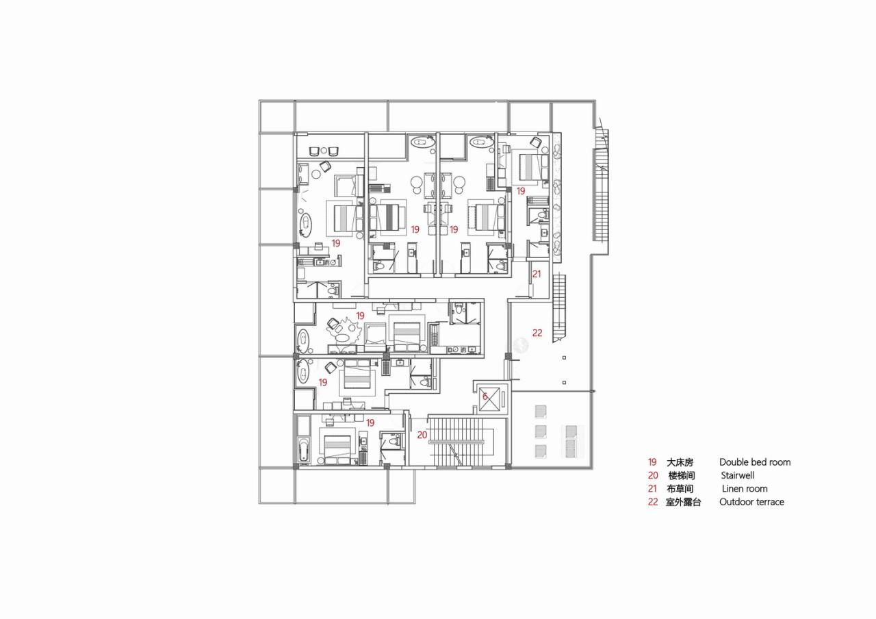 BIM建筑|悬崖边的天空民宿：尧珈•望瀑/ 上海尧舜建筑设计有限公司