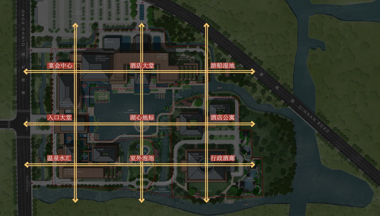 BIM建筑|湿地浮岛·溱湖宾馆 / 简和建筑