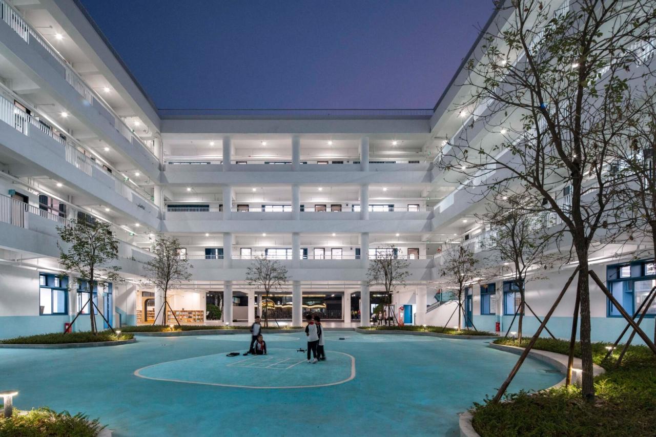 BIM建筑|龙江外国语学校附属小学改造（旺岗小学） / 竖梁社建筑