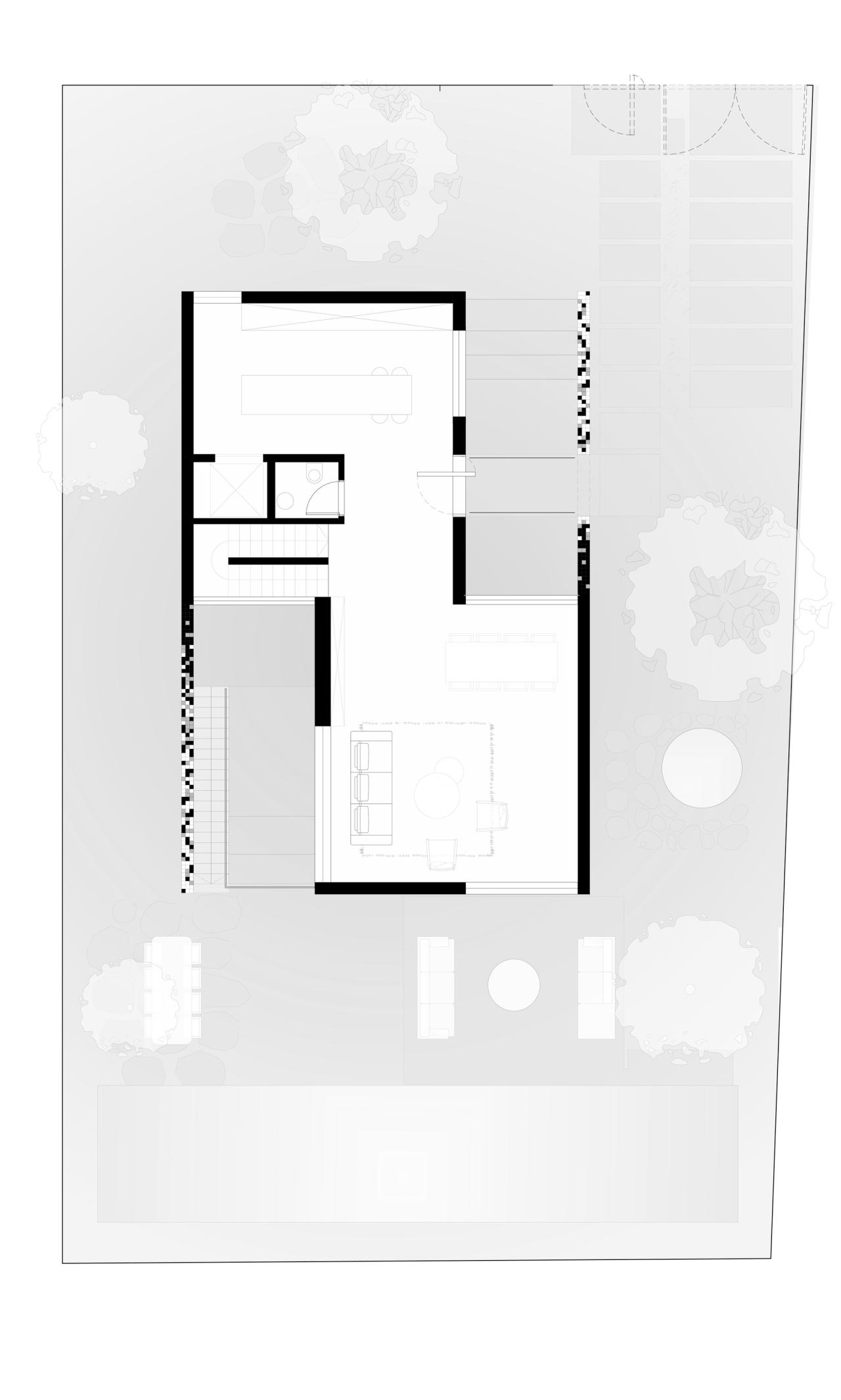 BIM建筑|一堵“逐渐消失”的墙，溶解像素屋 / Anderman Architects