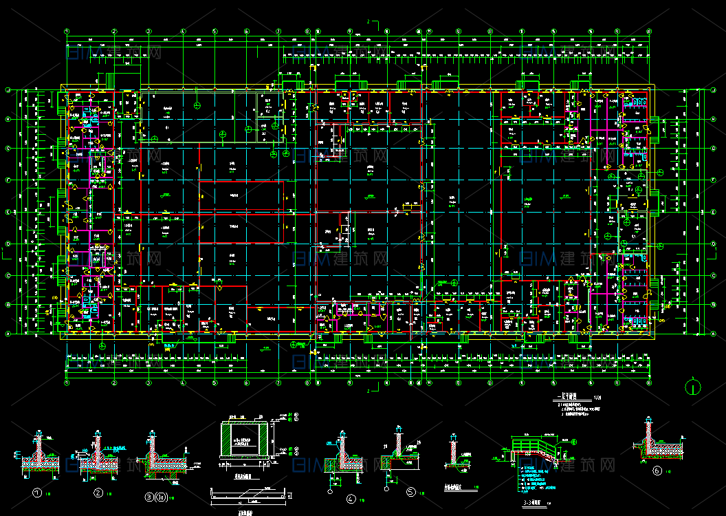 68套工业项目中小型厂房CAD建筑结构施工图DWG图纸