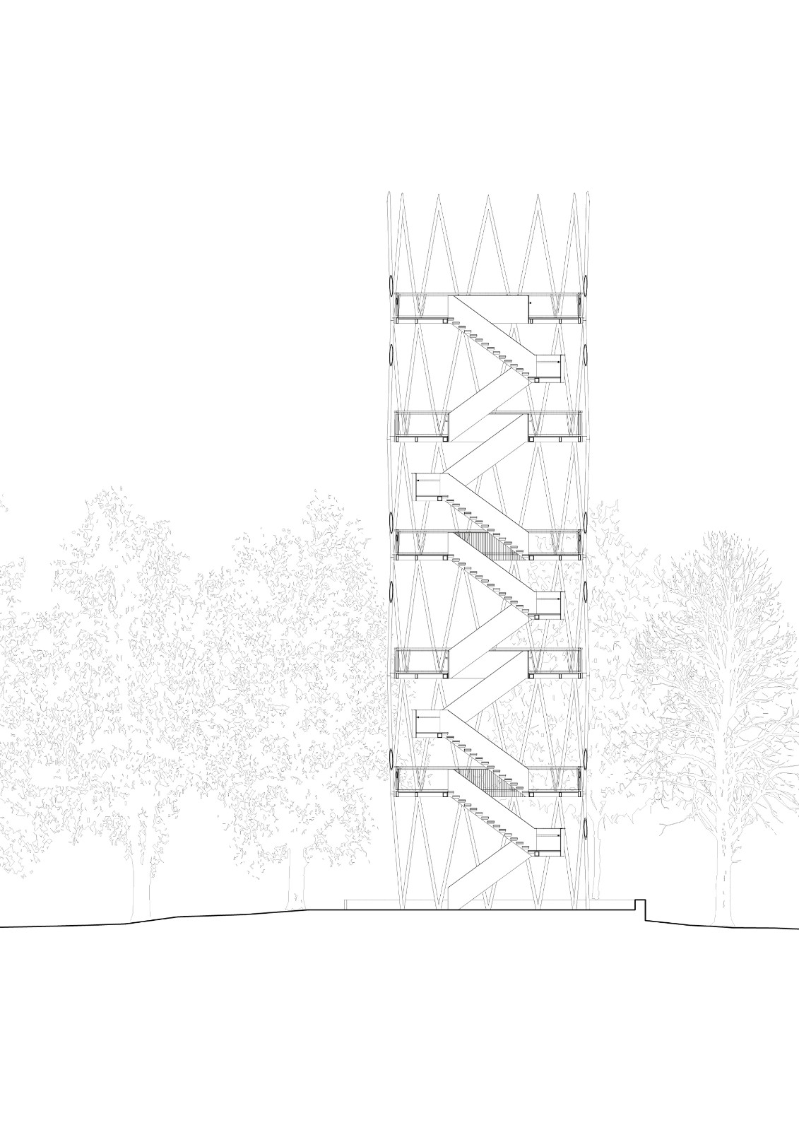 BIM建筑|Hardtbergturm 瞭望塔 / Wolfgang Ott Architekt BDA