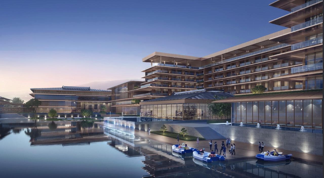 BIM建筑|湿地浮岛·溱湖宾馆 / 简和建筑