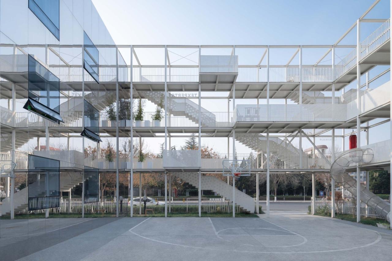 BIM建筑|钛媒体“折叠公园”，北京团河派出所旧址改造 / 靠近设计