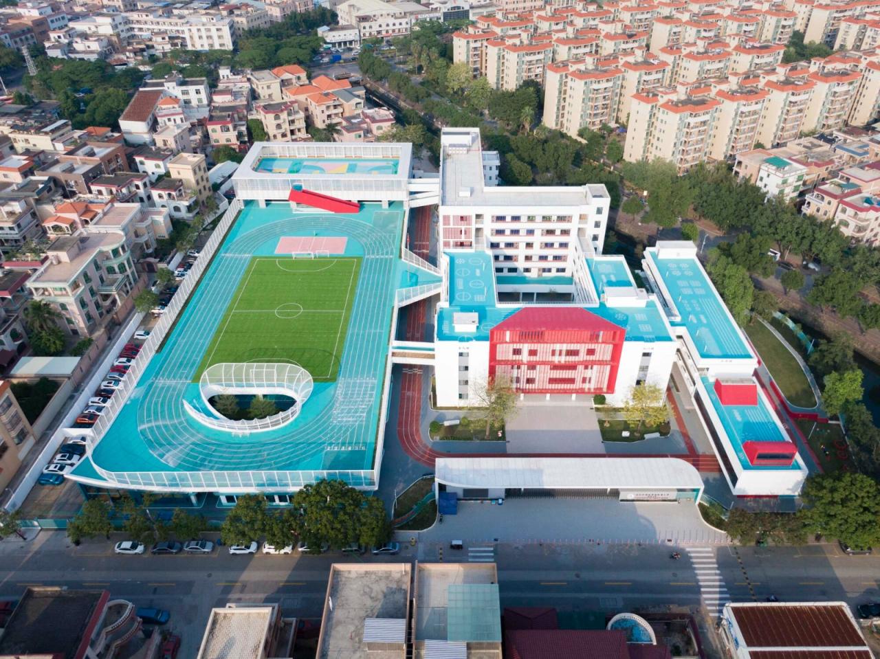 BIM建筑|龙江外国语学校附属小学改造（旺岗小学） / 竖梁社建筑