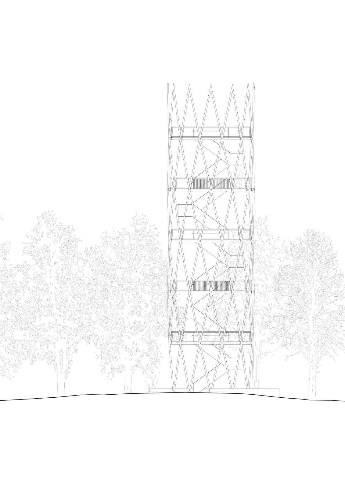 BIM建筑|Hardtbergturm 瞭望塔 / Wolfgang Ott Architekt BDA