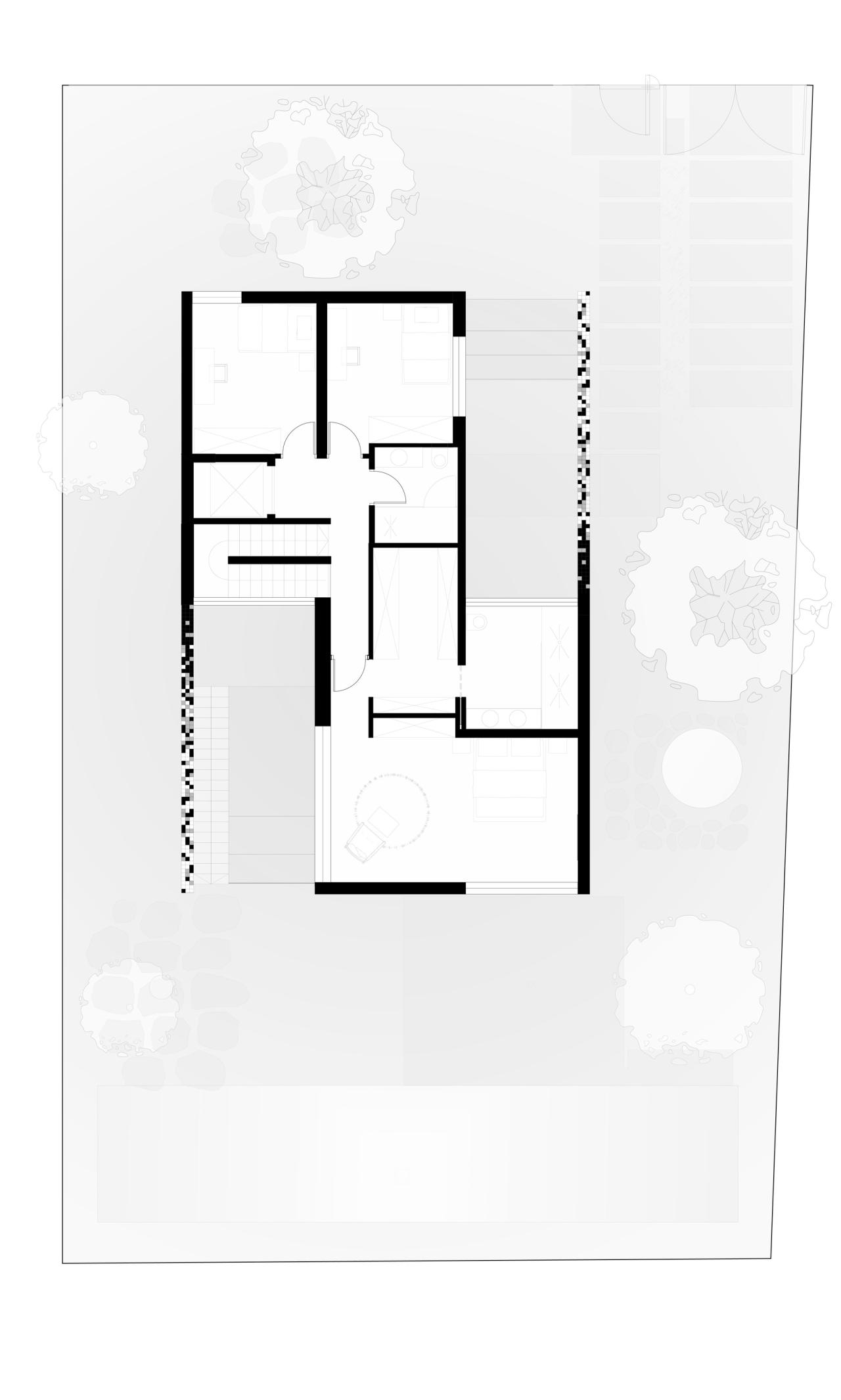 BIM建筑|一堵“逐渐消失”的墙，溶解像素屋 / Anderman Architects