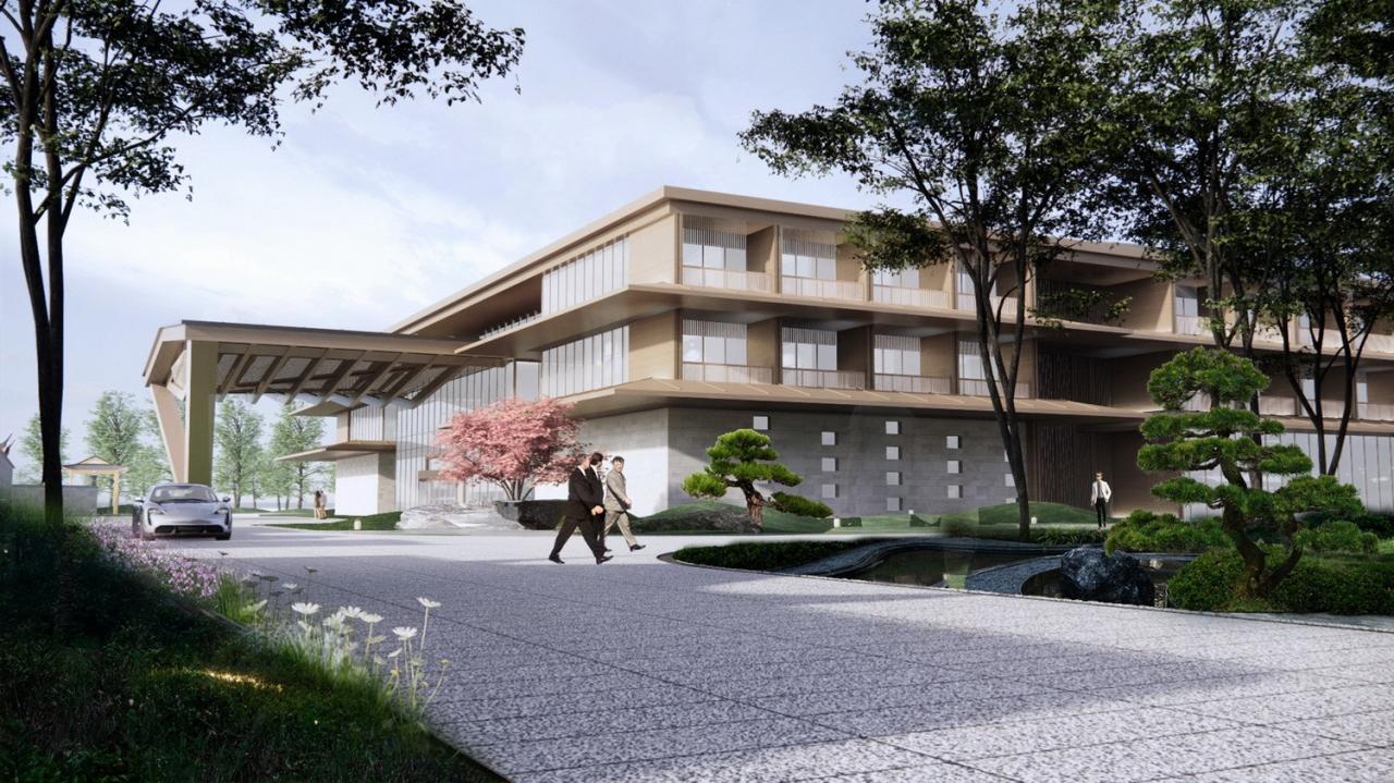 BIM建筑|湿地浮岛·溱湖宾馆 / 简和建筑