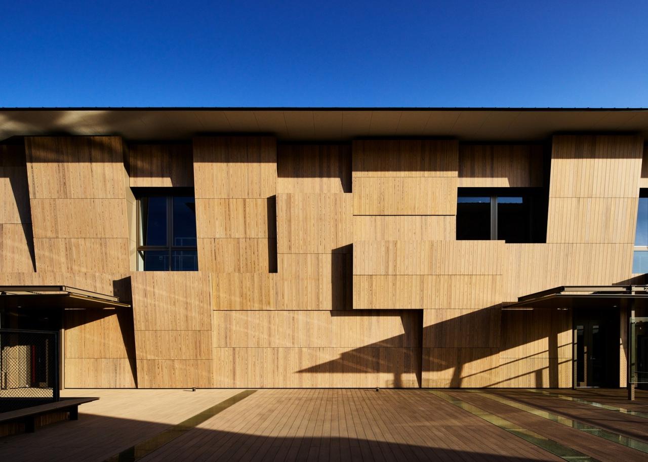 BIM建筑|横滨国际学校，内外均木质饰面 / 大成建设 + 隈研吾建筑都市设计事务所