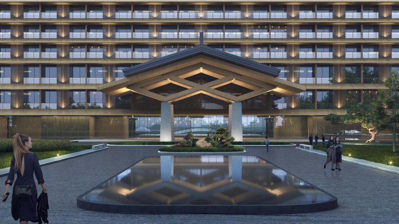 BIM建筑|湿地浮岛·溱湖宾馆 / 简和建筑