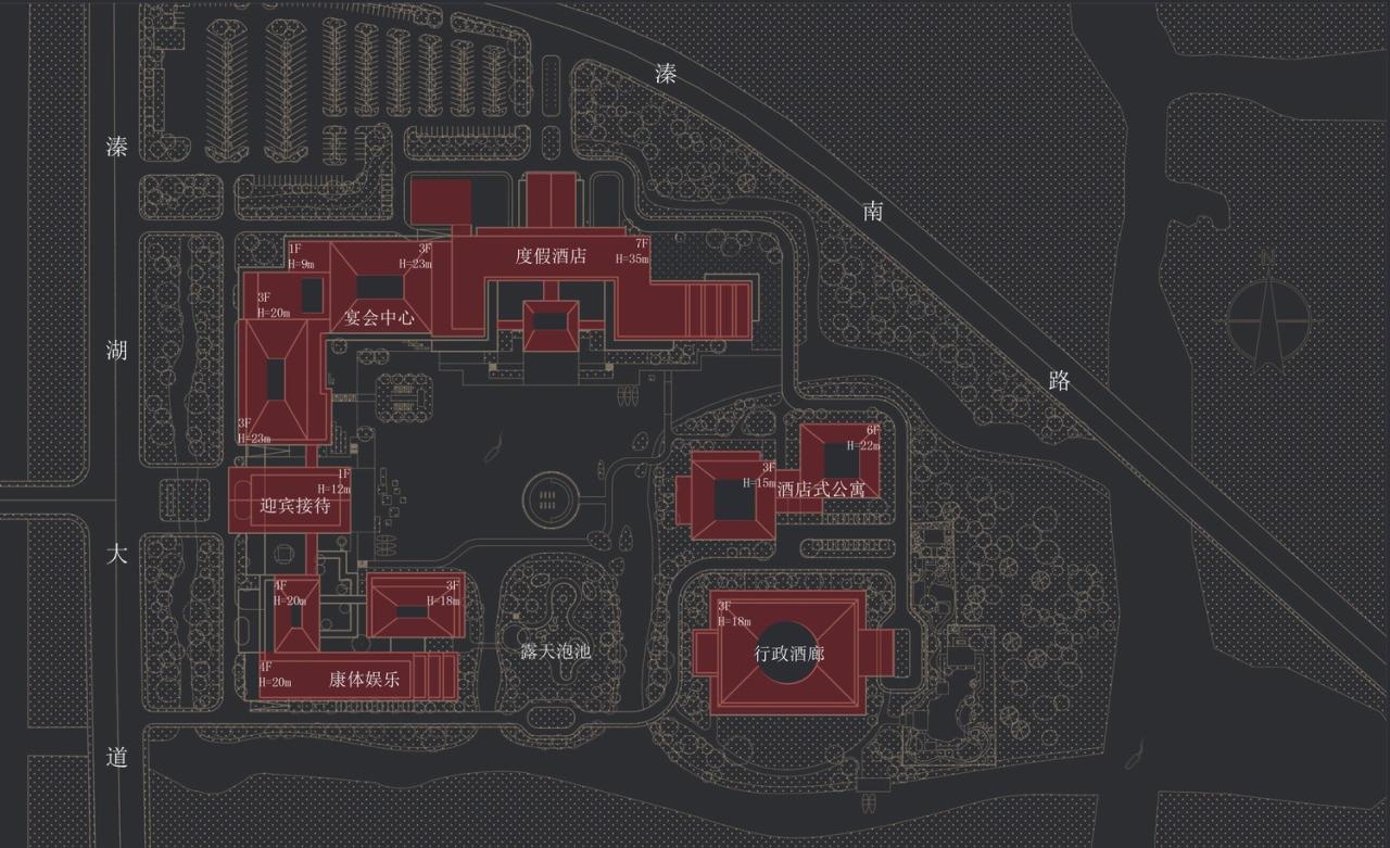 BIM建筑|湿地浮岛·溱湖宾馆 / 简和建筑