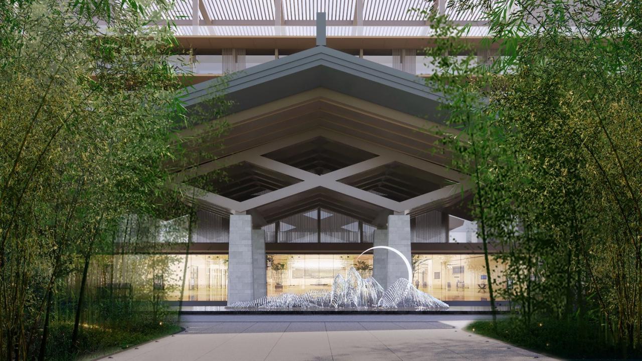 BIM建筑|湿地浮岛·溱湖宾馆 / 简和建筑