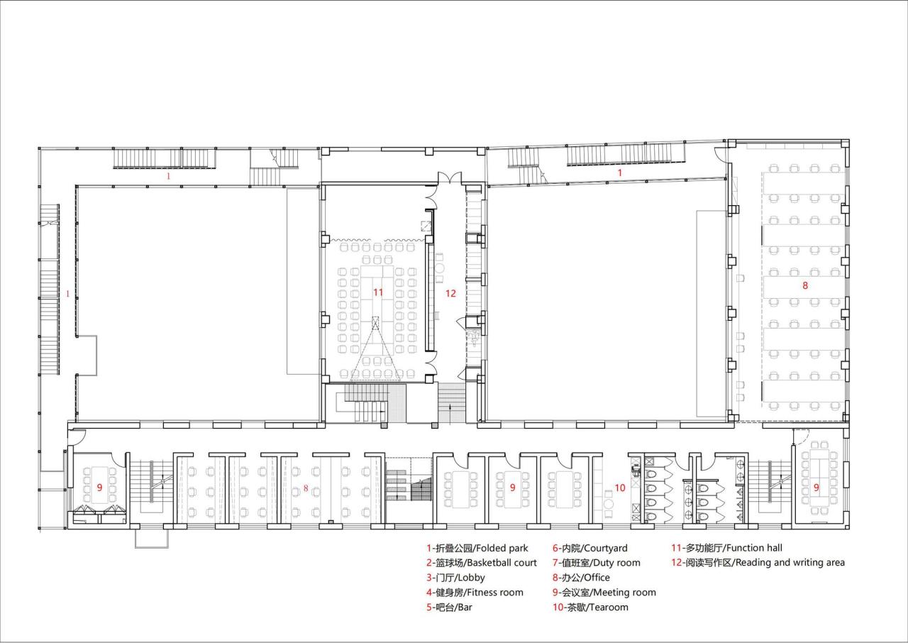 BIM建筑|钛媒体“折叠公园”，北京团河派出所旧址改造 / 靠近设计