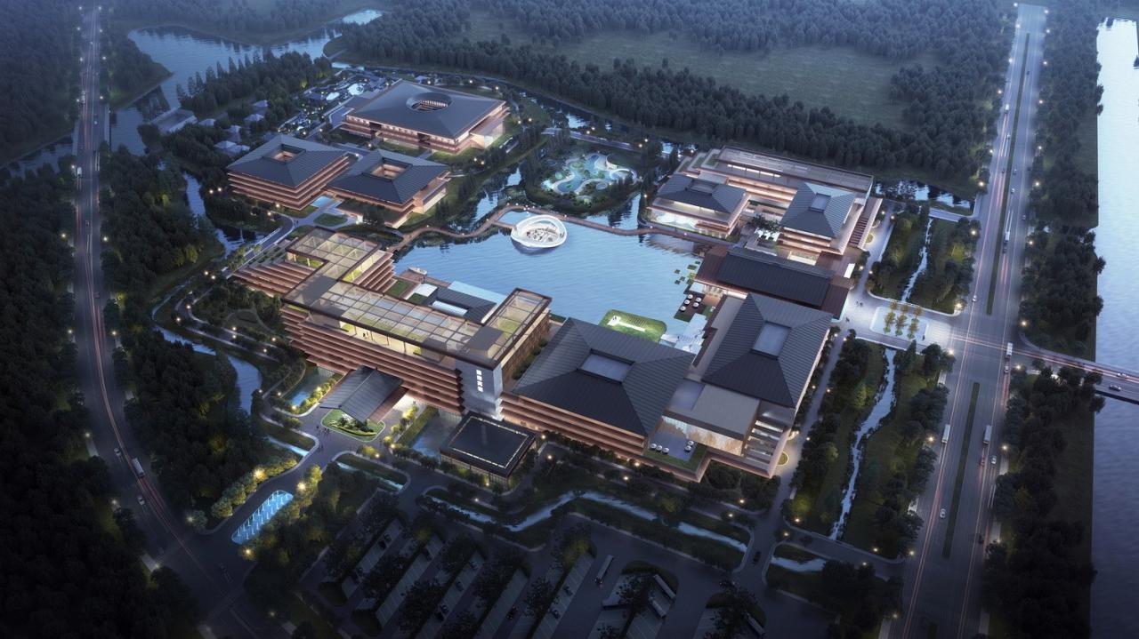 BIM建筑|湿地浮岛·溱湖宾馆 / 简和建筑