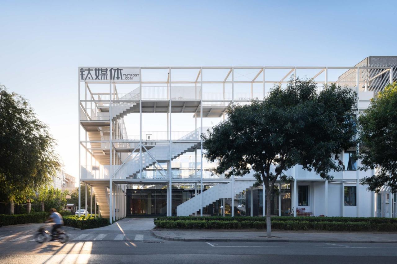 BIM建筑|钛媒体“折叠公园”，北京团河派出所旧址改造 / 靠近设计