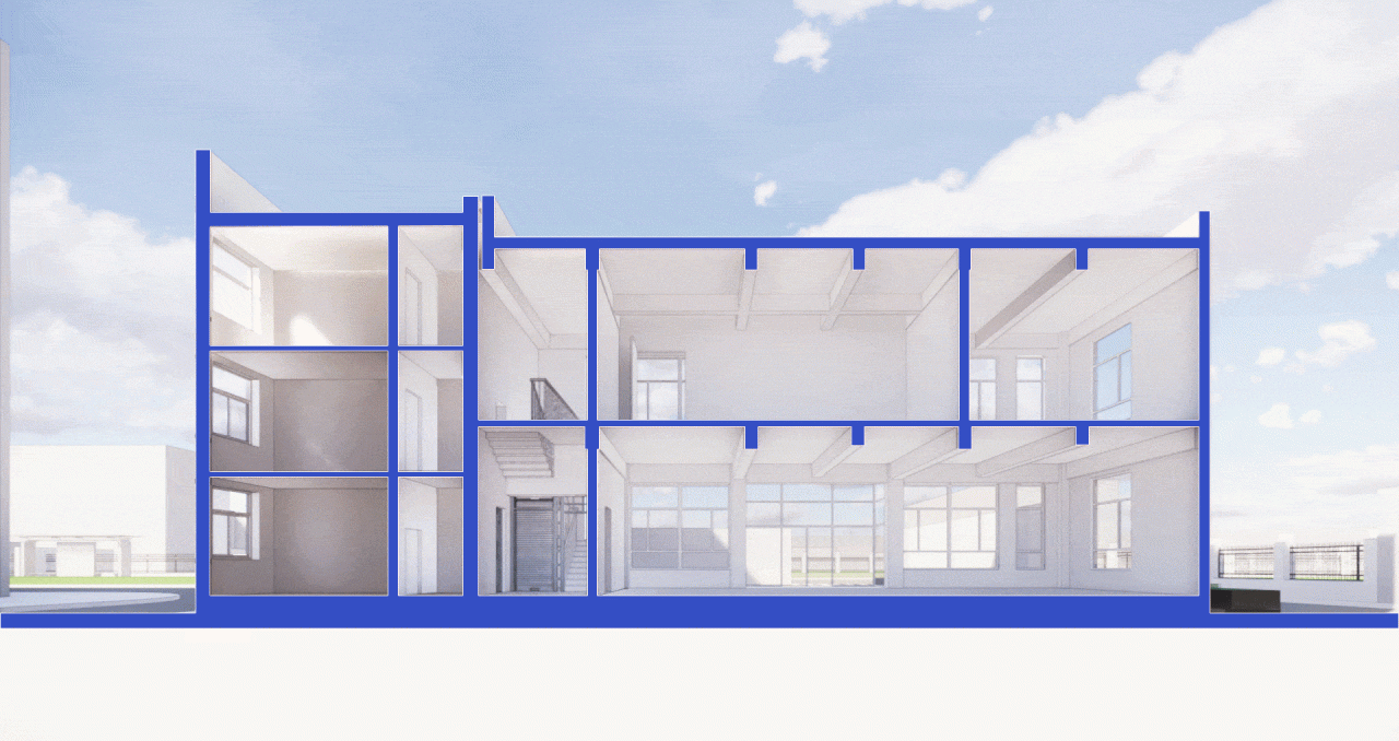 BIM建筑|钛媒体“折叠公园”，北京团河派出所旧址改造 / 靠近设计