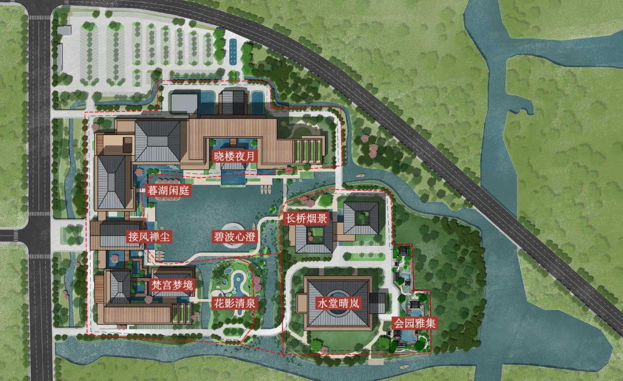 BIM建筑|湿地浮岛·溱湖宾馆 / 简和建筑